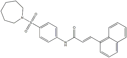 (E)-N-[4-(1-azepanylsulfonyl)phenyl]-3-(1-naphthyl)-2-propenamide