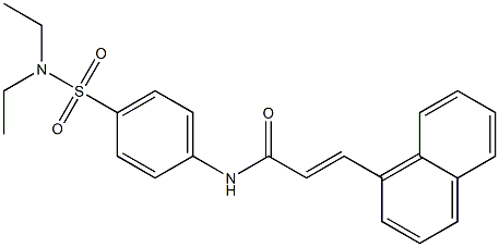 (E)-N-{4-[(diethylamino)sulfonyl]phenyl}-3-(1-naphthyl)-2-propenamide Structure