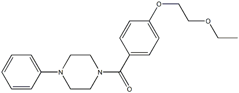 [4-(2-ethoxyethoxy)phenyl](4-phenyl-1-piperazinyl)methanone 结构式