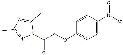 1-(3,5-dimethyl-1H-pyrazol-1-yl)-2-(4-nitrophenoxy)-1-ethanone 化学構造式