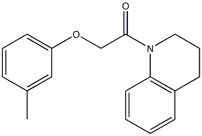1-[3,4-dihydro-1(2H)-quinolinyl]-2-(3-methylphenoxy)-1-ethanone Struktur