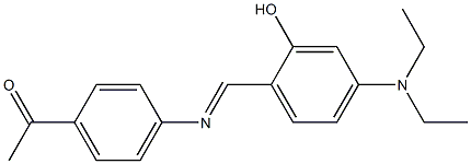 1-[4-({(E)-[4-(diethylamino)-2-hydroxyphenyl]methylidene}amino)phenyl]-1-ethanone Structure