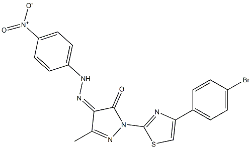 1-[4-(4-bromophenyl)-1,3-thiazol-2-yl]-3-methyl-1H-pyrazole-4,5-dione 4-[N-(4-nitrophenyl)hydrazone]