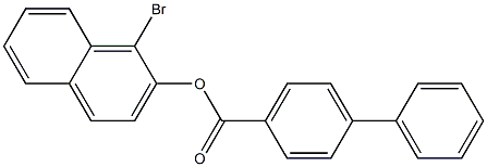 1-bromo-2-naphthyl [1,1'-biphenyl]-4-carboxylate 化学構造式