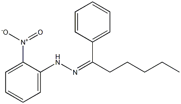 1-phenyl-1-hexanone N-(2-nitrophenyl)hydrazone Struktur