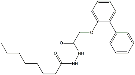 2-([1,1'-biphenyl]-2-yloxy)-N'-octanoylacetohydrazide,,结构式