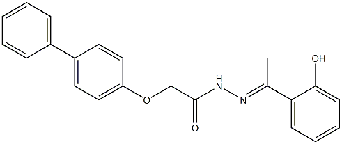 2-([1,1'-biphenyl]-4-yloxy)-N'-[(E)-1-(2-hydroxyphenyl)ethylidene]acetohydrazide Structure