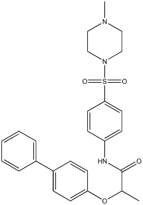 2-([1,1'-biphenyl]-4-yloxy)-N-{4-[(4-methyl-1-piperazinyl)sulfonyl]phenyl}propanamide