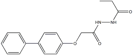 2-([1,1'-biphenyl]-4-yloxy)-N'-propionylacetohydrazide,,结构式