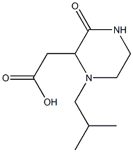 2-(1-isobutyl-3-oxo-2-piperazinyl)acetic acid Structure