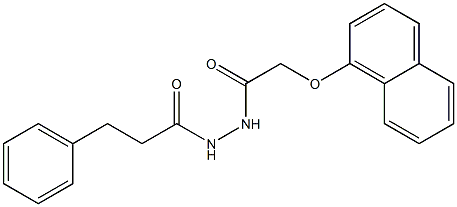 2-(1-naphthyloxy)-N'-(3-phenylpropanoyl)acetohydrazide Structure