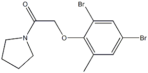 2-(2,4-dibromo-6-methylphenoxy)-1-(1-pyrrolidinyl)-1-ethanone|