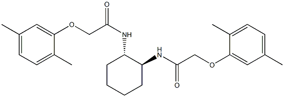 2-(2,5-dimethylphenoxy)-N-((1S,2S)-2-{[2-(2,5-dimethylphenoxy)acetyl]amino}cyclohexyl)acetamide Structure