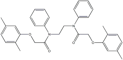 2-(2,5-dimethylphenoxy)-N-(2-{[2-(2,5-dimethylphenoxy)acetyl]anilino}ethyl)-N-phenylacetamide 结构式