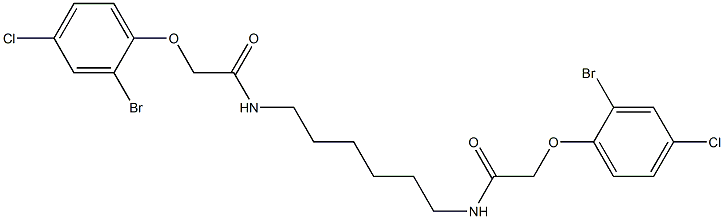 2-(2-bromo-4-chlorophenoxy)-N-(6-{[2-(2-bromo-4-chlorophenoxy)acetyl]amino}hexyl)acetamide Structure