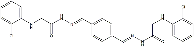 2-(2-chloroanilino)-N'-{(E)-[4-({(E)-2-[2-(2-chloroanilino)acetyl]hydrazono}methyl)phenyl]methylidene}acetohydrazide