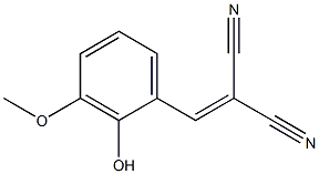 2-(2-hydroxy-3-methoxybenzylidene)malononitrile Structure