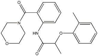 2-(2-methylphenoxy)-N-[2-(4-morpholinylcarbonyl)phenyl]propanamide,,结构式