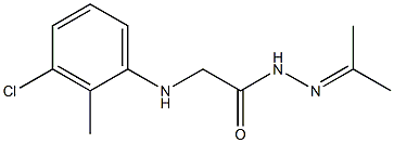 2-(3-chloro-2-methylanilino)-N'-(1-methylethylidene)acetohydrazide Structure