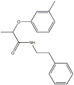 2-(3-methylphenoxy)-N-phenethylpropanamide Struktur