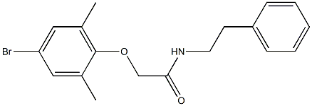 2-(4-bromo-2,6-dimethylphenoxy)-N-phenethylacetamide Structure