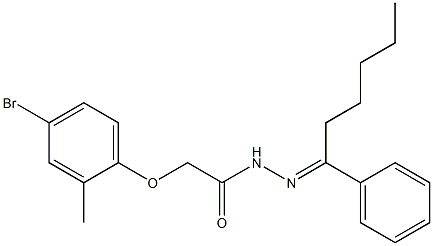 2-(4-bromo-2-methylphenoxy)-N'-[(E)-1-phenylhexylidene]acetohydrazide