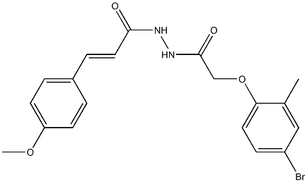 2-(4-bromo-2-methylphenoxy)-N'-[(E)-3-(4-methoxyphenyl)-2-propenoyl]acetohydrazide|