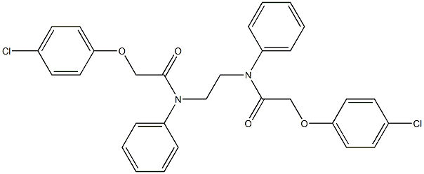 2-(4-chlorophenoxy)-N-(2-{[2-(4-chlorophenoxy)acetyl]anilino}ethyl)-N-phenylacetamide,,结构式