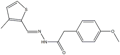 2-(4-methoxyphenyl)-N'-[(E)-(3-methyl-2-thienyl)methylidene]acetohydrazide Structure