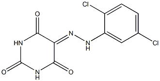 2,4,5,6(1H,3H)-pyrimidinetetrone 5-[N-(2,5-dichlorophenyl)hydrazone] Struktur