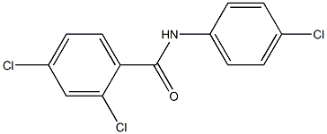 2,4-dichloro-N-(4-chlorophenyl)benzamide Struktur