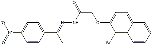 2-[(1-bromo-2-naphthyl)oxy]-N'-[(E)-1-(4-nitrophenyl)ethylidene]acetohydrazide,,结构式