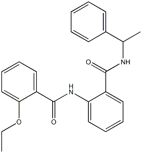 2-[(2-ethoxybenzoyl)amino]-N-(1-phenylethyl)benzamide,,结构式