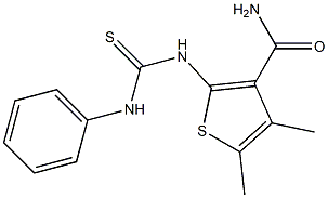 2-[(anilinocarbothioyl)amino]-4,5-dimethyl-3-thiophenecarboxamide Structure