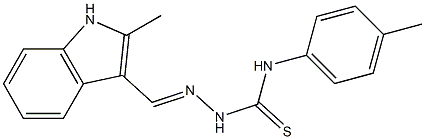 2-[(E)-(2-methyl-1H-indol-3-yl)methylidene]-N-(4-methylphenyl)-1-hydrazinecarbothioamide Struktur