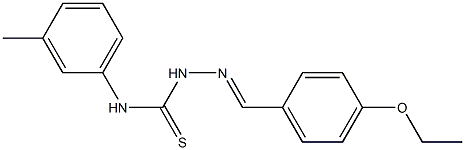 2-[(E)-(4-ethoxyphenyl)methylidene]-N-(3-methylphenyl)-1-hydrazinecarbothioamide