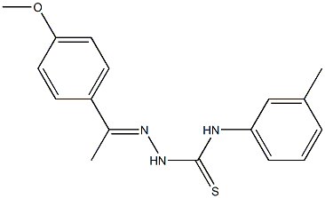 2-[(E)-1-(4-methoxyphenyl)ethylidene]-N-(3-methylphenyl)-1-hydrazinecarbothioamide Structure