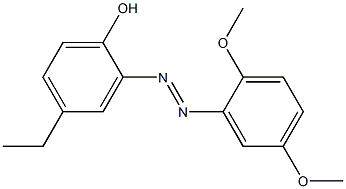 2-[(E)-2-(2,5-dimethoxyphenyl)diazenyl]-4-ethylphenol Struktur