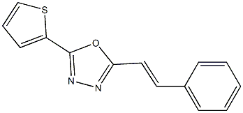 2-[(E)-2-phenylethenyl]-5-(2-thienyl)-1,3,4-oxadiazole,,结构式