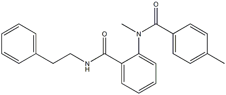 2-[methyl(4-methylbenzoyl)amino]-N-phenethylbenzamide,,结构式