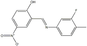 2-{[(3-fluoro-4-methylphenyl)imino]methyl}-4-nitrophenol|