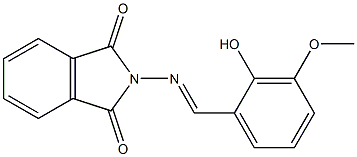 2-{[(E)-(2-hydroxy-3-methoxyphenyl)methylidene]amino}-1H-isoindole-1,3(2H)-dione Structure