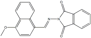 2-{[(E)-(4-methoxy-1-naphthyl)methylidene]amino}-1H-isoindole-1,3(2H)-dione Struktur