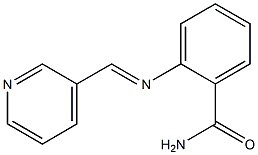 2-{[(E)-3-pyridinylmethylidene]amino}benzamide 化学構造式