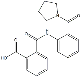 2-{[2-(1-pyrrolidinylcarbonyl)anilino]carbonyl}benzoic acid Structure