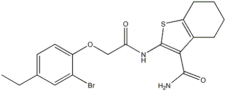 2-{[2-(2-bromo-4-ethylphenoxy)acetyl]amino}-4,5,6,7-tetrahydro-1-benzothiophene-3-carboxamide