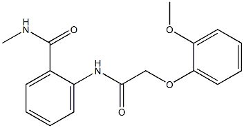 2-{[2-(2-methoxyphenoxy)acetyl]amino}-N-methylbenzamide,,结构式