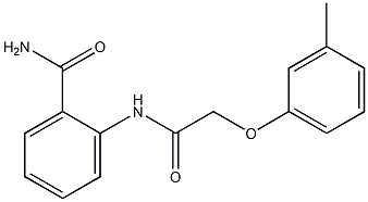 2-{[2-(3-methylphenoxy)acetyl]amino}benzamide Struktur