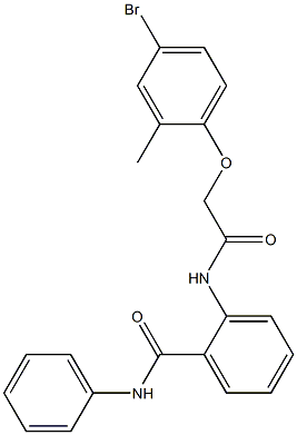 2-{[2-(4-bromo-2-methylphenoxy)acetyl]amino}-N-phenylbenzamide Struktur