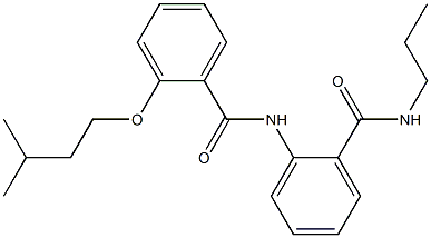 2-{[2-(isopentyloxy)benzoyl]amino}-N-propylbenzamide Struktur